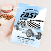 Fast One Race Car 1st Birthday Racing Boy Kaart