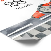 Fast One Race Car Anniversaire Fête Poster de la F (Coin)