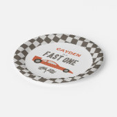 Fast One Race Car Birthday Paper-Borden Papieren Bordje (Gekanteld)