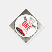 Fast One Race Car Boy 1st Birthday Party Servet (Hoek)