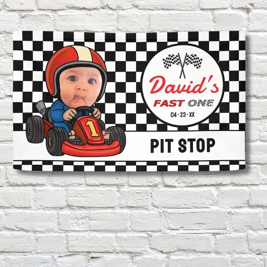 Fast ONE | Race Car Driver Pit Stop Birthday Spandoek