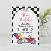 Fast One Raceauto - Uitnodiging (Staand voorkant)
