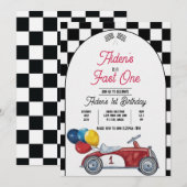 Fast One Raceauto - Uitnodiging (Voorkant / Achterkant)