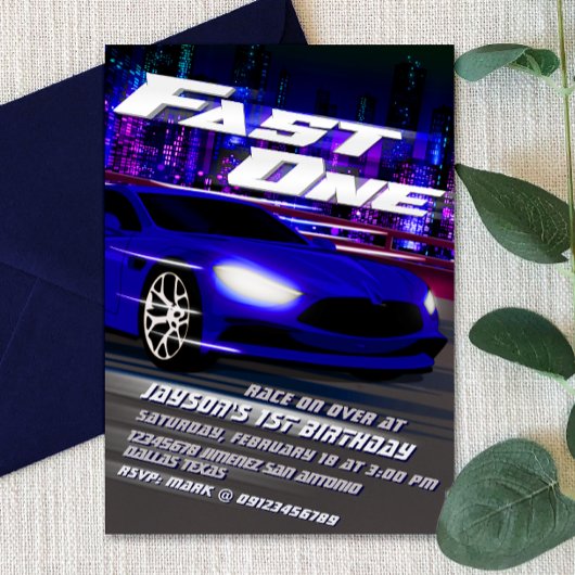 Fast One Racing 1er Anniversaire Invitation
