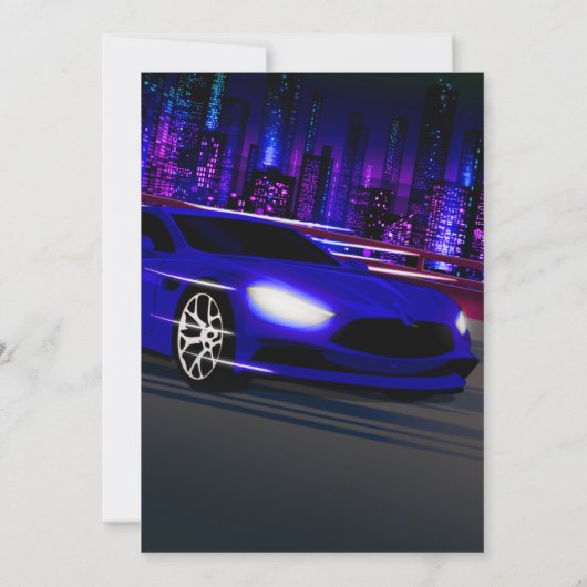 Fast One Racing 1er Anniversaire Invitation (Dos)