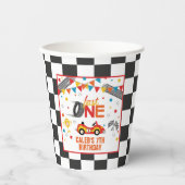 Fast One Racing Birthday Party Cup Papieren Bekers (Voorkant)