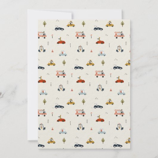 Fast One Racing Car Invitation Anniversaire (Dos)