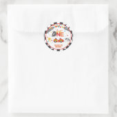 Fast One Racing First Birthday Ronde Sticker (Tas)