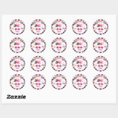 Fast One Racing First Birthday Sticker - Roze (Vel)