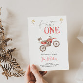 Fast ONE Red Dirt Vélo Anniversaire Invitation