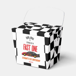 Fast One Red Flame Race Auto 1e Verjaardagsfeest Bedankdoosjes
