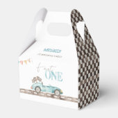 Fast ONE Retro Race Auto Verjaardag Favor Box Bedankdoosjes (Achterkant)