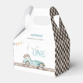 Fast ONE Retro Race Auto Verjaardag Favor Box Bedankdoosjes (Voorkant Zijde)