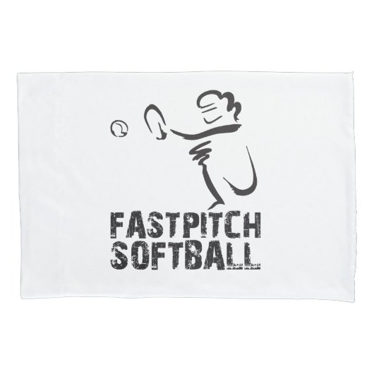Fast Pitch Softball Pillow-Hoesje Kussensloop (Voorkant)