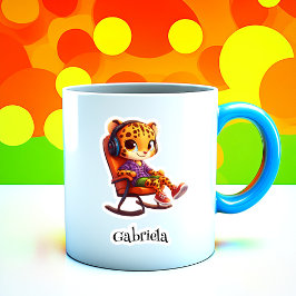 Fast Rocking Cheetah Gepersonaliseerde Vinyl Stick Sticker