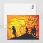 Fast Zombies Dark Art Horreur peinture art carte p (Devant / Derrière)