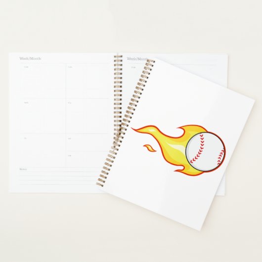 Fastball Flame Baseball Sports Planner (Display)