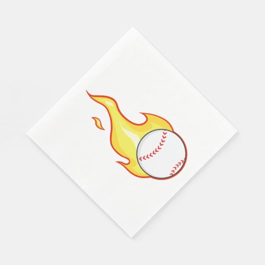 Fastball Flame Baseball Sports Servet (Hoek)