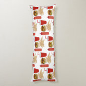 Fastfood Burger Fries Patroon Lichaamskussen (Achterkant (Verticaal))