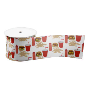Fastfood Burger Fries Patroon Lint