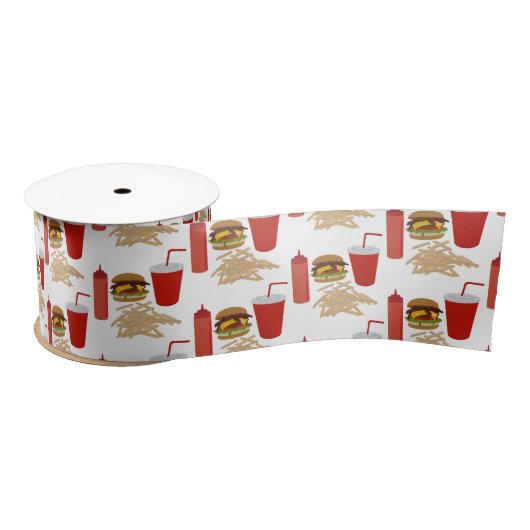 Fastfood Burger Fries Patroon Lint (Spoel)