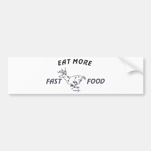 FASTFOOD_DEER BUMPERSTICKER (Voorkant)