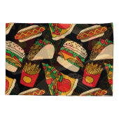 Fastfood Fiesta:  patroonisolatie Kussensloop (Achterkant)