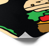 Fastfood Fiesta:  patroonisolatie Poster (Hoek)