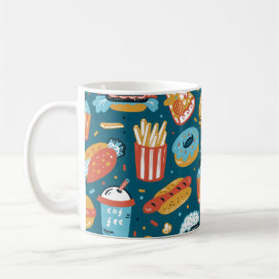 Fastfood pictogrammen: Doodles Koffiemok
