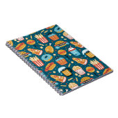 Fastfood pictogrammen:  Doodles Notitieboek (Rechterzijde)