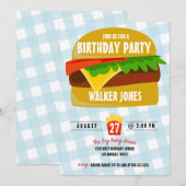 Fastfood verjaardagsuitnodiging kaart (Voorkant / Achterkant)