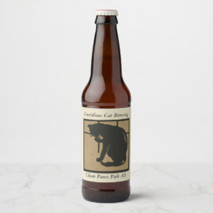 Fastidiumkleurig kattenreet Etiket voor de fles vo