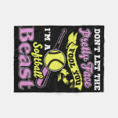Fastpitch Funny Softll  Fleece Deken (Voorkant (Horizontaal))
