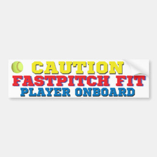 FastPitch geschikte speler aan boord van Bumpersti Bumpersticker