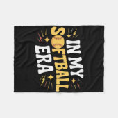 Fastpitch In My Softll Era Athletes Coaches Softll Fleece Deken (Voorkant (Horizontaal))