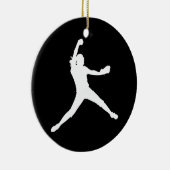 Fastpitch Ornament met naam Black (Rechts)