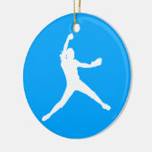 Fastpitch Ornament w. Name Blue (Links)