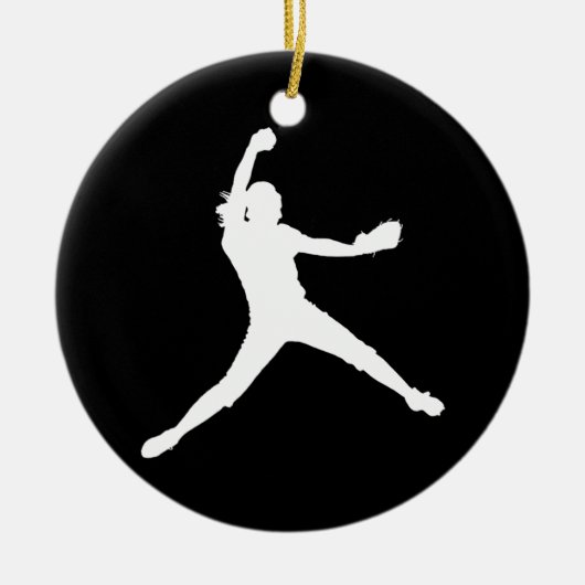Fastpitch Silhouette Ornament Black (Voorkant)