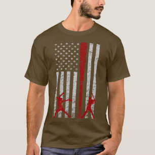 Fastpitch Softbal Amerikaanse vlag Grunge Love Sof T-shirt