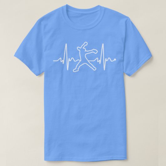 Fastpitch Softbal EKG Softbal Pitcher Hartslag T-shirt (Design voorkant)