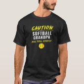Fastpitch Softbal Funny Opa T-shirt (Voorkant)