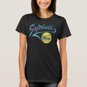 Fastpitch Softbal Mama Sportieve Staart T-shirt