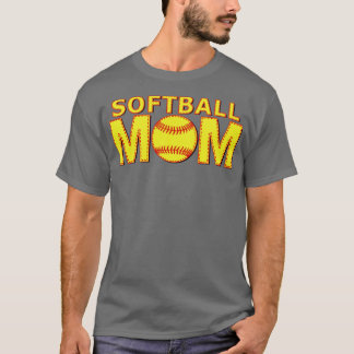 Fastpitch Softbal Moeder Gele Bal Veters 1 T-shirt