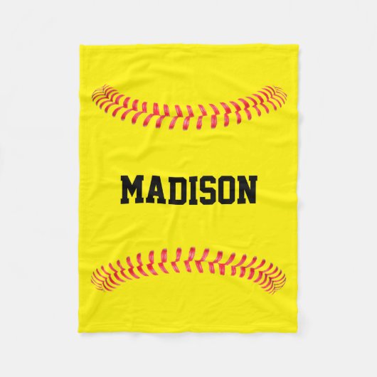 Fastpitch Softball Aangepaste naam of Tekstsport Fleece Deken (Voorkant)