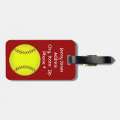 Fastpitch Softball Bagagelabel (Achterkant horizontaal)