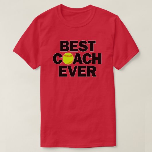 Fastpitch Softball Beste coach Ooit Mannen T-Shirt (Design voorkant)