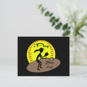 Fastpitch Softball Briefkaart (Staand voorkant)