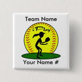 Fastpitch Softball Button (Voorkant)