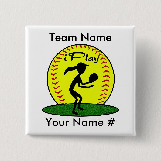 Fastpitch Softball Button (Voorkant)