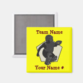 FastPitch Softball Catcher Magnet Magneet (Voorkant / Achterkant)